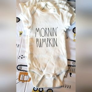 Rae Dunn Baby Fall 🍁 diapershirts set x3 0-3 months
